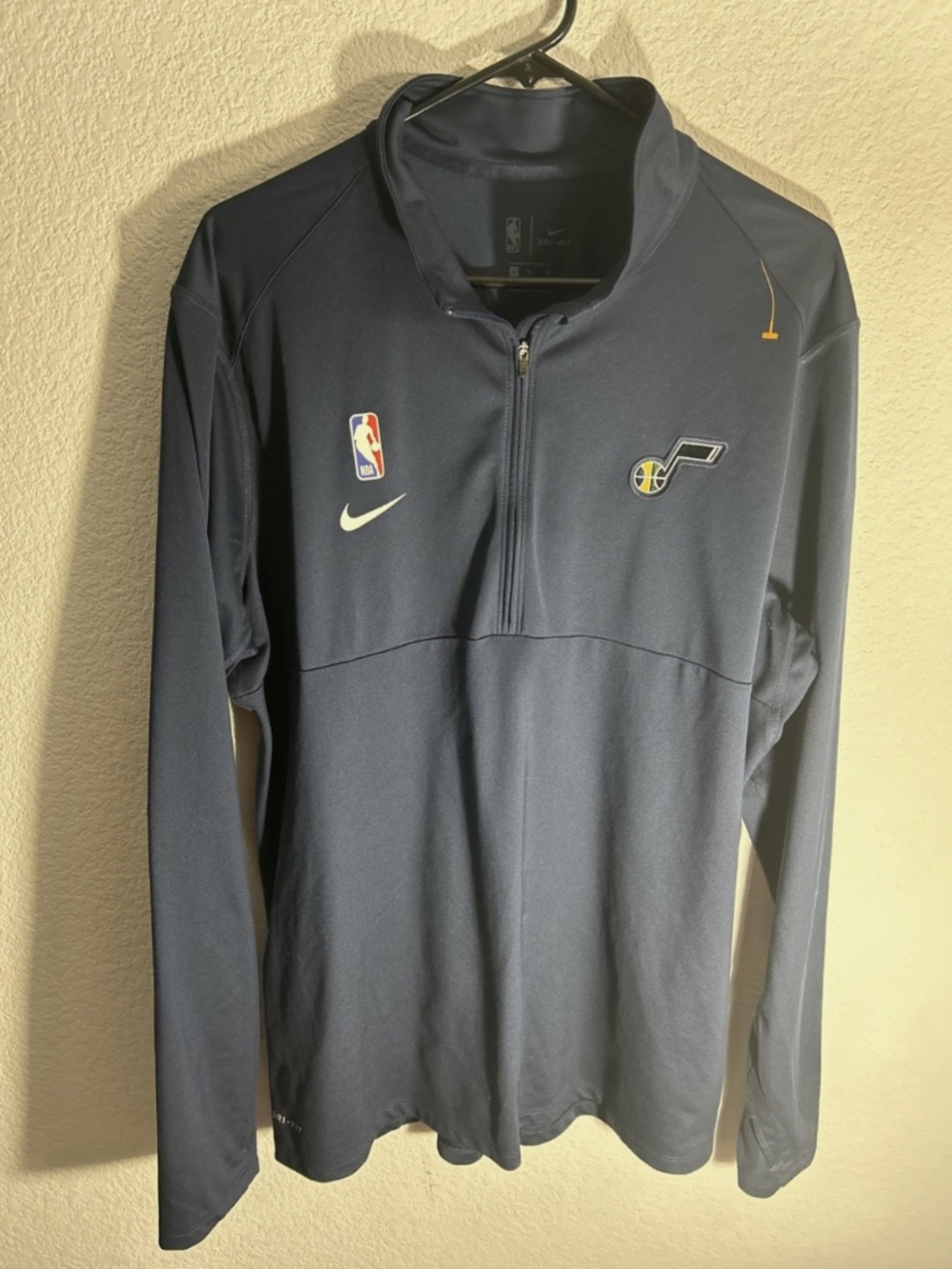 Nike NBA Utah Jazz Team Issue 1/4 Zip Jacket Men’s XL Navy Blue Performance NBA